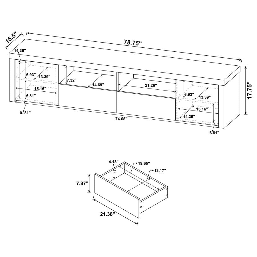 Jude White 79" Tv Stand - MyWaynesHome #