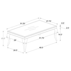 Luna Silver Coffee Table - MyWaynesHome #