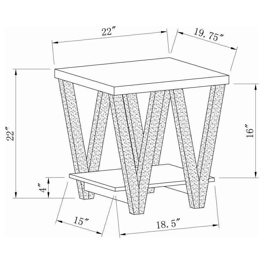 Stevens Grey End Table - MyWaynesHome #