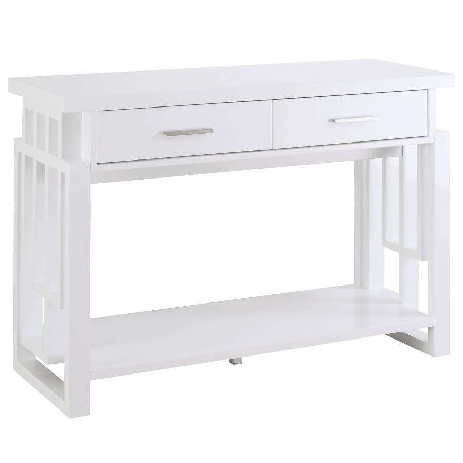 Schmitt White Sofa Table - MyWaynesHome #