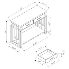 Schmitt White Sofa Table - MyWaynesHome #