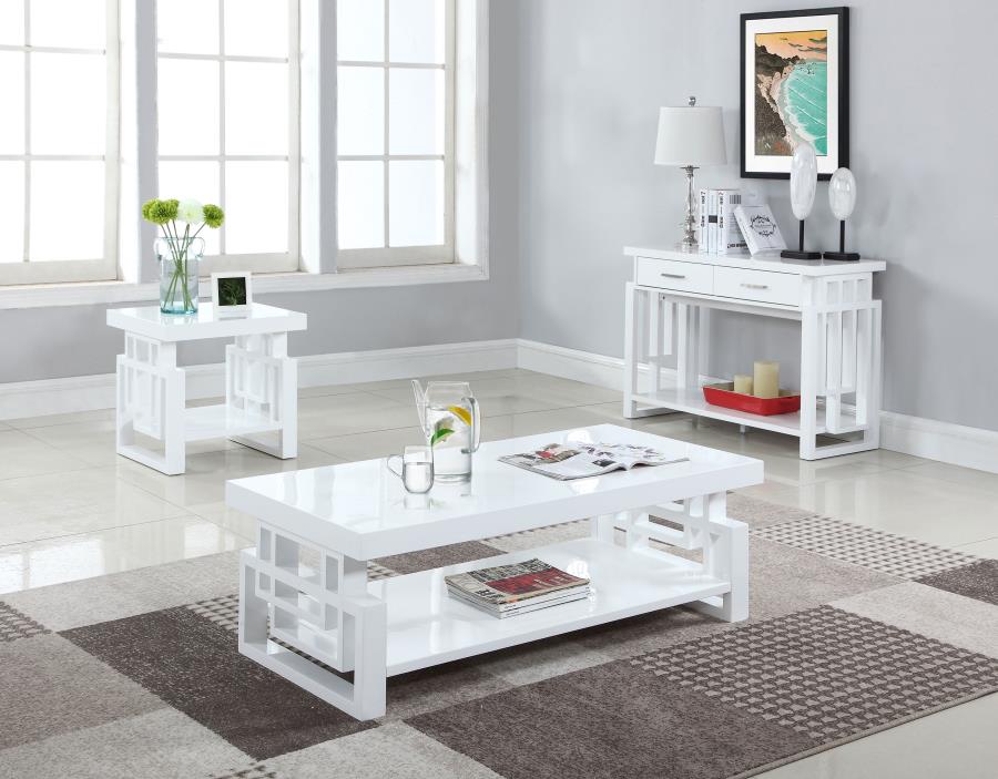 Schmitt White Sofa Table - MyWaynesHome #