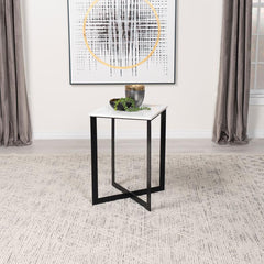 Tobin White End Table - MyWaynesHome #