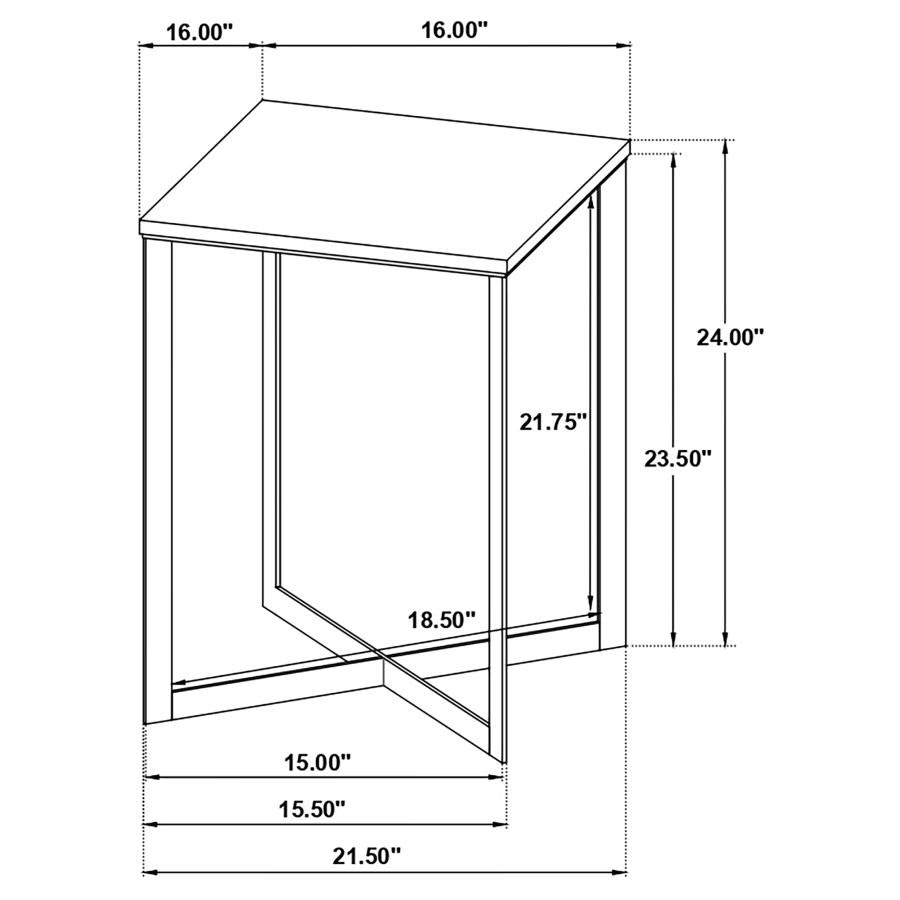 Tobin White End Table - MyWaynesHome #