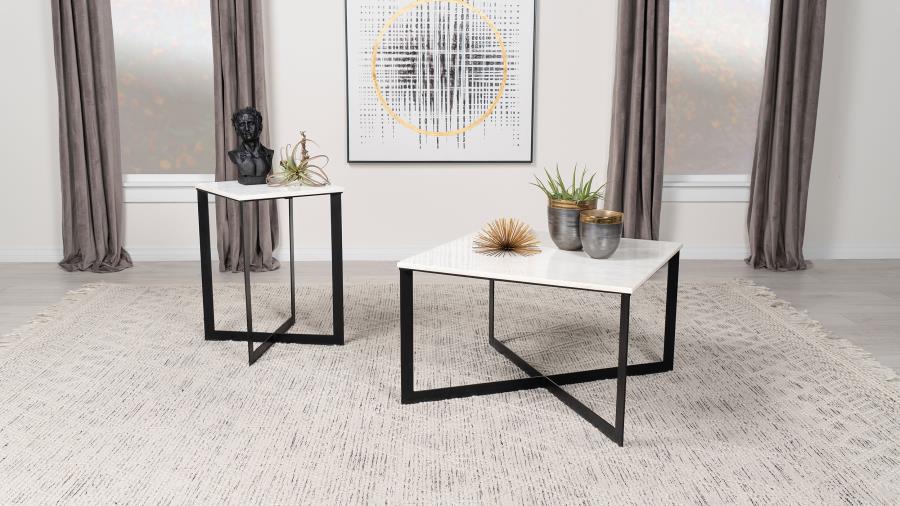 Tobin White End Table - MyWaynesHome #