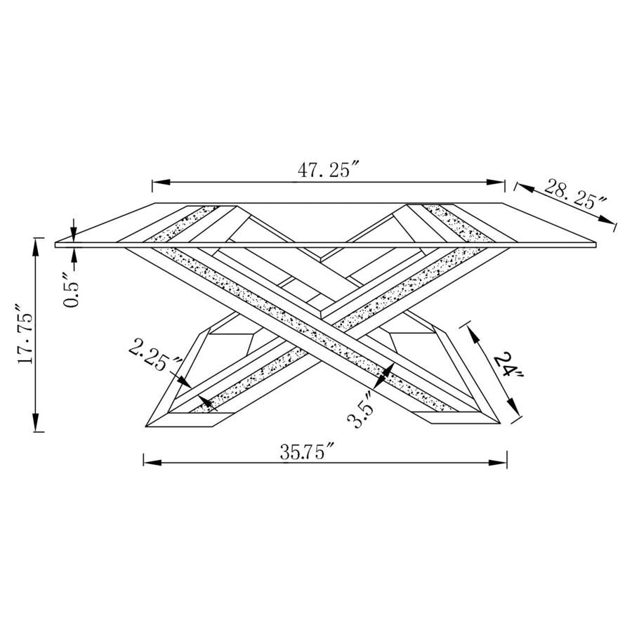 Bonnie Silver Coffee Table - MyWaynesHome #