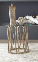 Monett Gold End Table - MyWaynesHome #