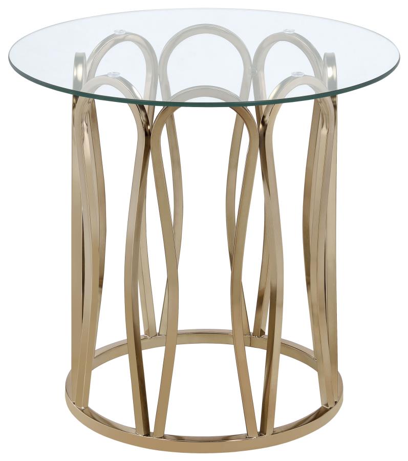 Monett Gold End Table - MyWaynesHome #