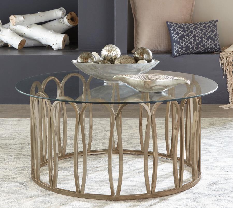 Monett Gold Coffee Table - MyWaynesHome #