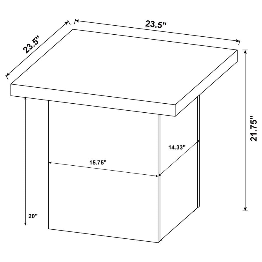 Devar Brown End Table - MyWaynesHome #