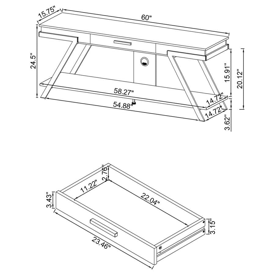 Marcia White 60" Tv Stand - MyWaynesHome #