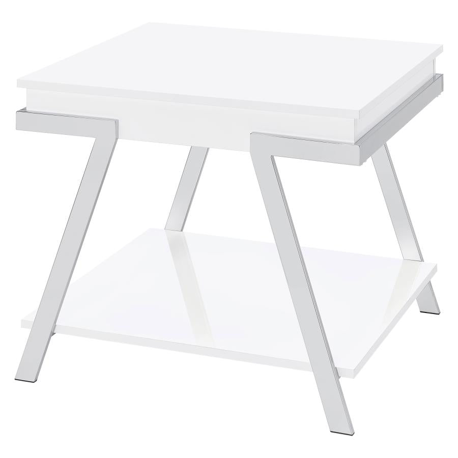 Marcia White End Table - MyWaynesHome #