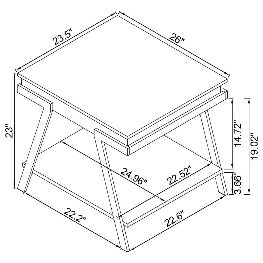 Marcia White End Table - MyWaynesHome #