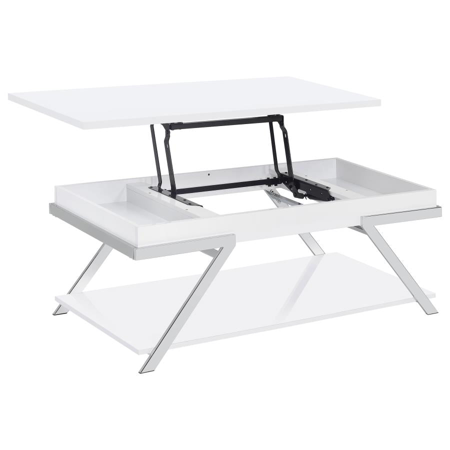 Marcia White Lift Top Coffee Table - MyWaynesHome #