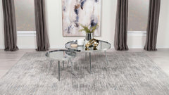 Kaelyn Silver 2 Pc Nesting Coffee Table - MyWaynesHome #