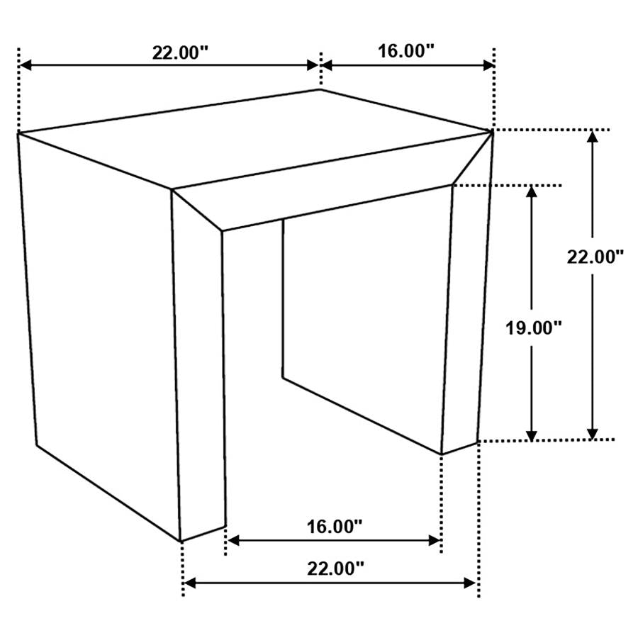 Odilia Brown End Table - MyWaynesHome #
