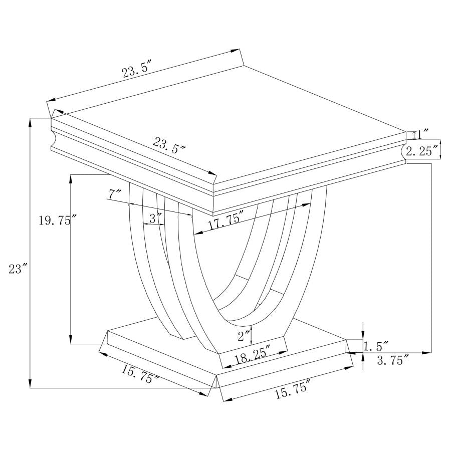 Kerwin White End Table - MyWaynesHome #
