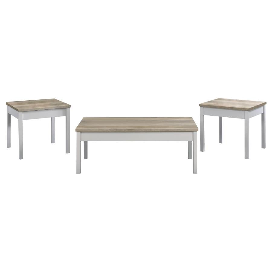 Stacie White 3 Pc Coffee Table Set - MyWaynesHome #