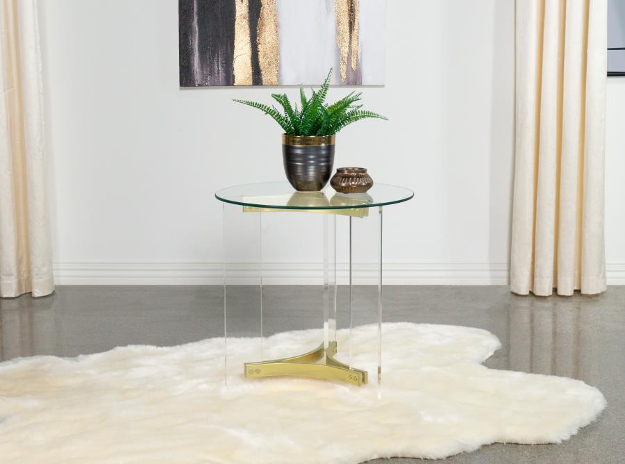 Janessa Gold End Table - MyWaynesHome #