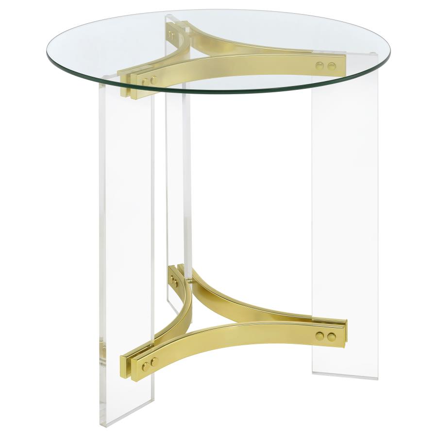 Janessa Gold End Table - MyWaynesHome #
