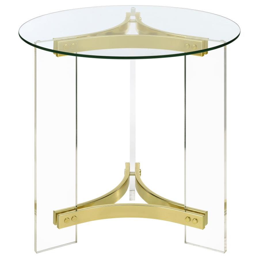 Janessa Gold End Table - MyWaynesHome #