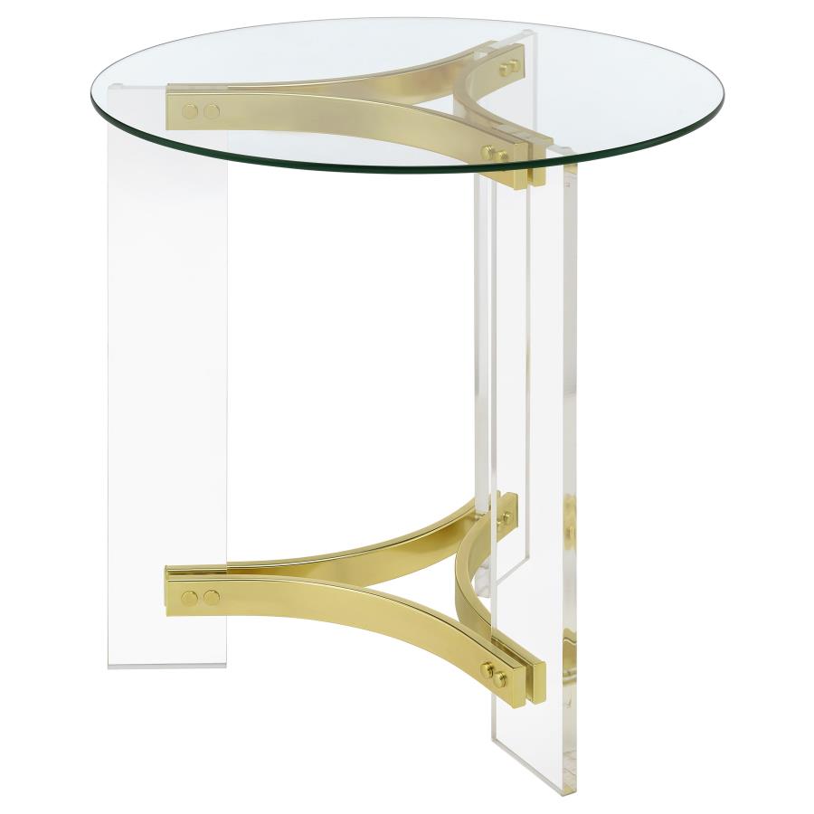 Janessa Gold End Table - MyWaynesHome #
