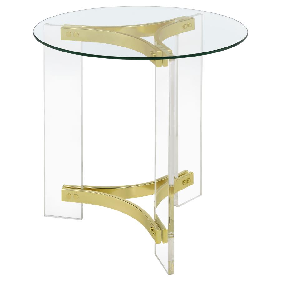Janessa Gold End Table - MyWaynesHome #