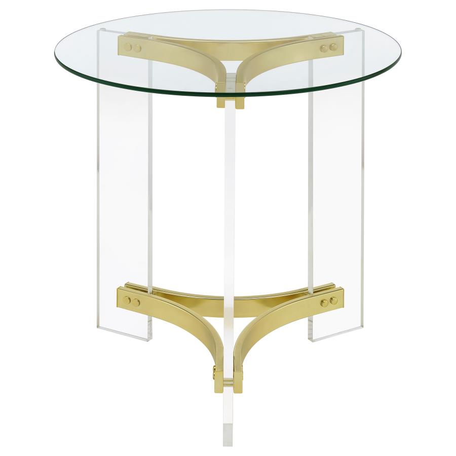 Janessa Gold End Table - MyWaynesHome #