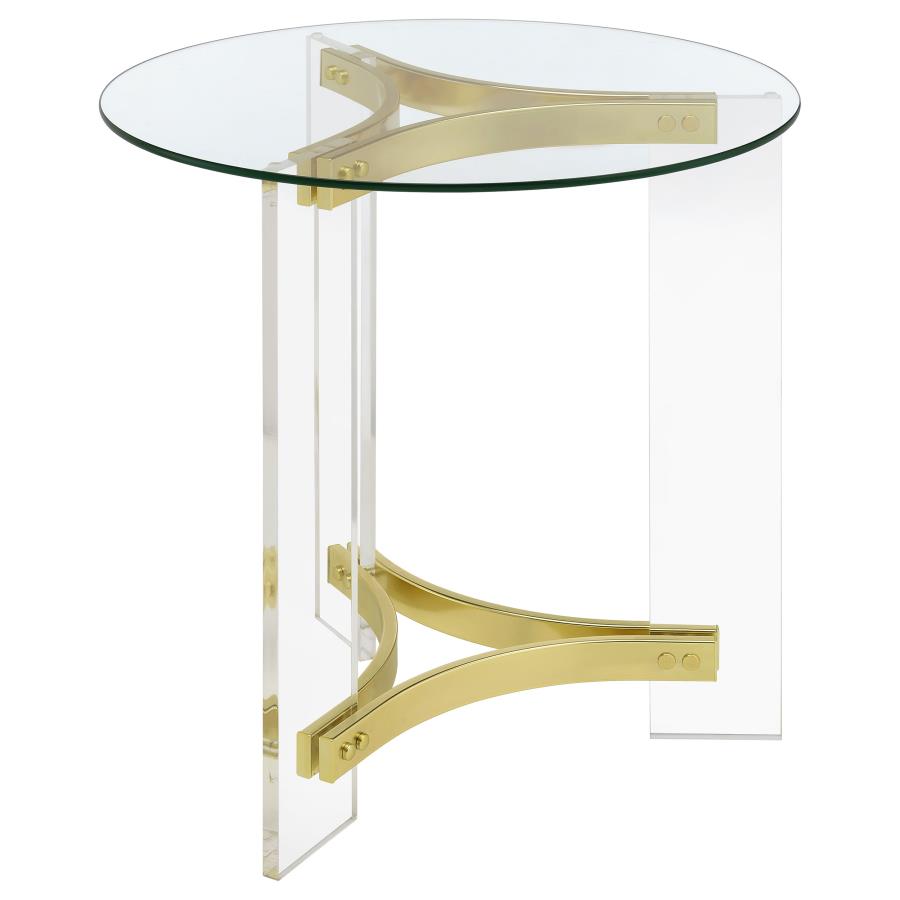 Janessa Gold End Table - MyWaynesHome #