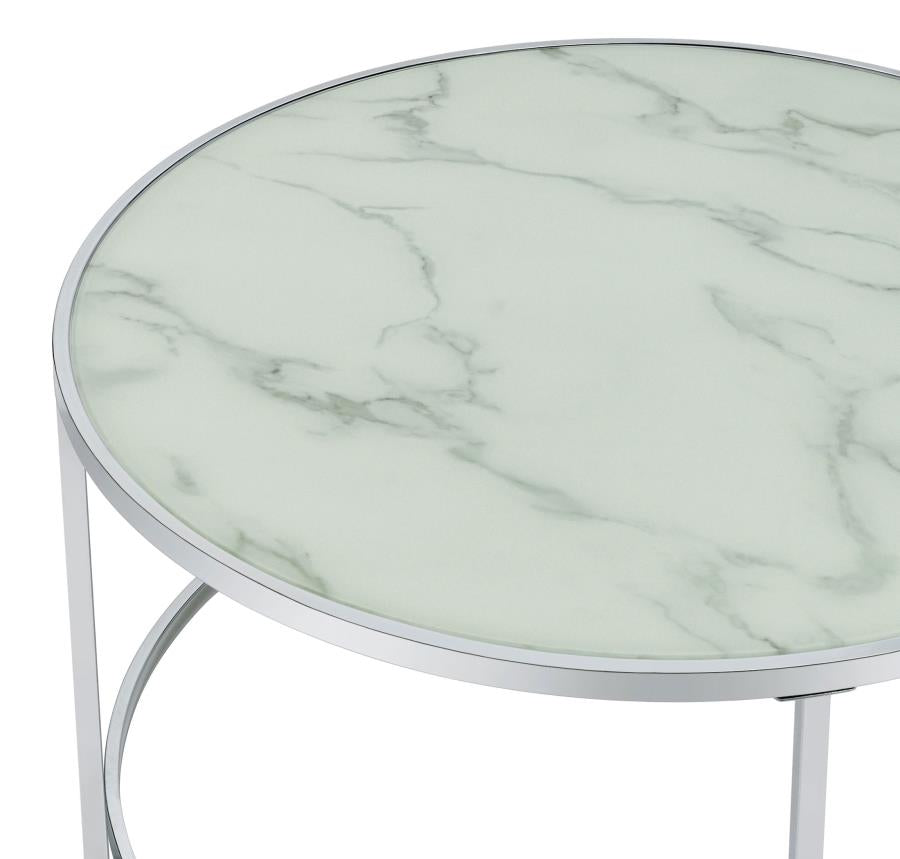 Lynn Silver 2 Pc Nesting Coffee Table - MyWaynesHome #