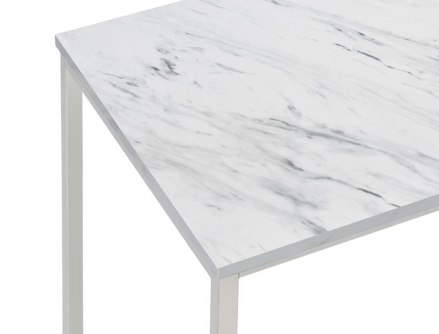 Leona White End Table - MyWaynesHome #