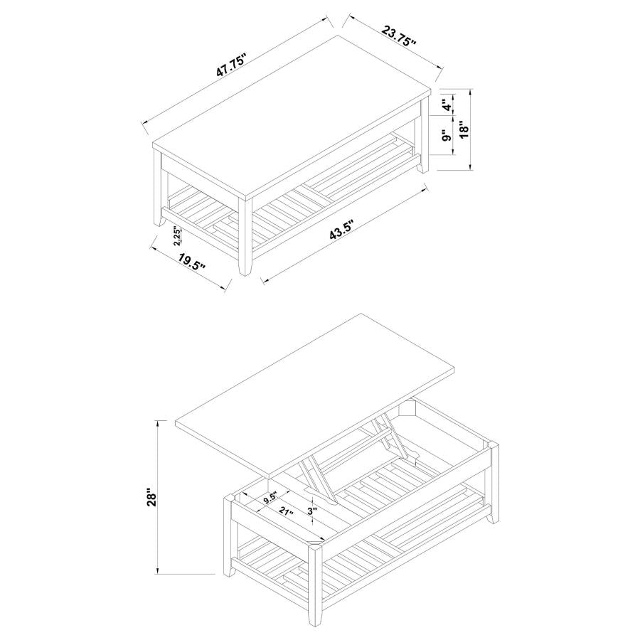Cliffview Grey Lift Top Coffee Table - MyWaynesHome #