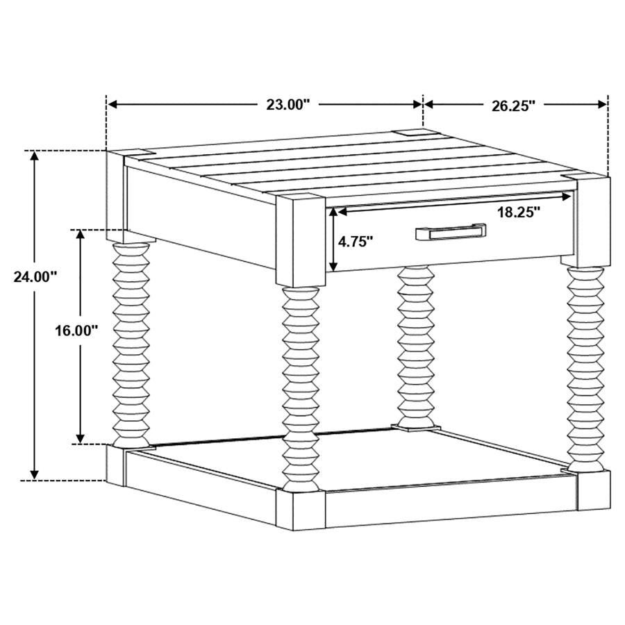 Meredith Brown End Table - MyWaynesHome #