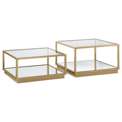 Renee Gold 2 Pc Coffee Table Set - MyWaynesHome #