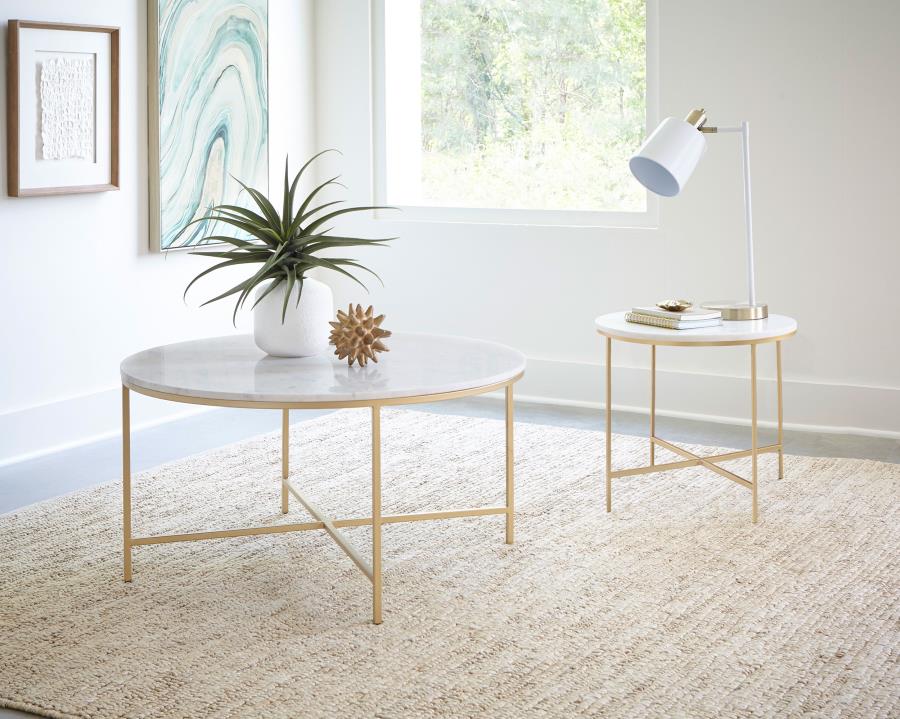 Ellison White Coffee Table - MyWaynesHome #