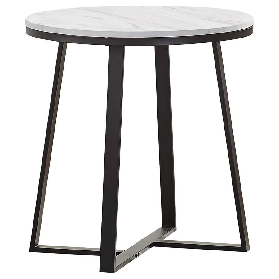 Hugo White End Table - MyWaynesHome #