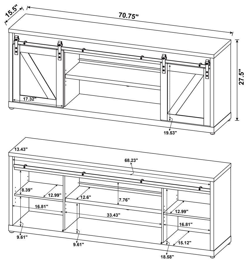 Brockton Grey 71" Tv Stand - MyWaynesHome #