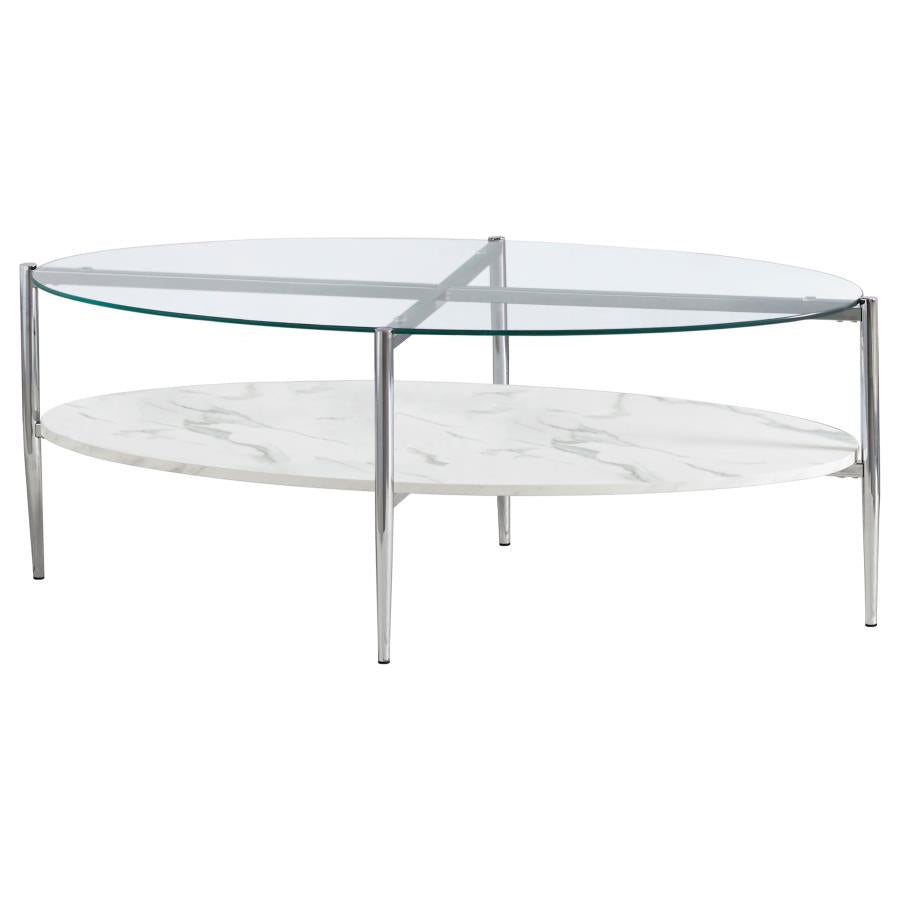 Cadee White Coffee Table - MyWaynesHome #