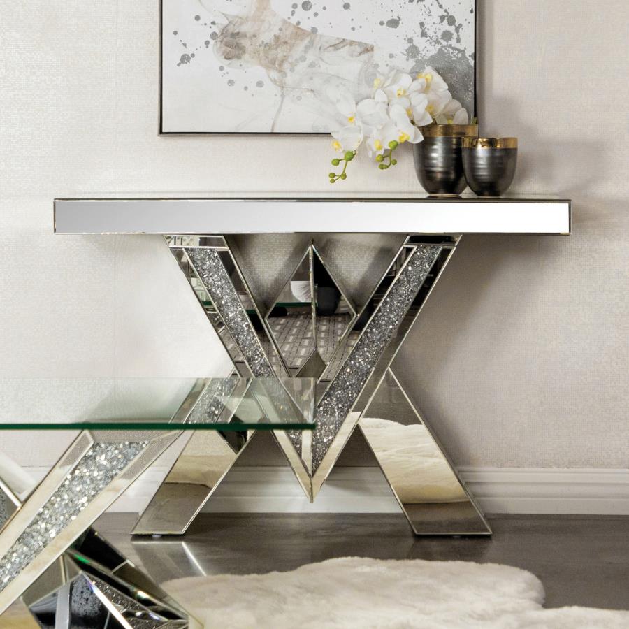 Taffeta Silver Sofa Table - MyWaynesHome #