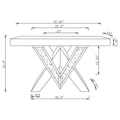 Taffeta Silver Sofa Table - MyWaynesHome #