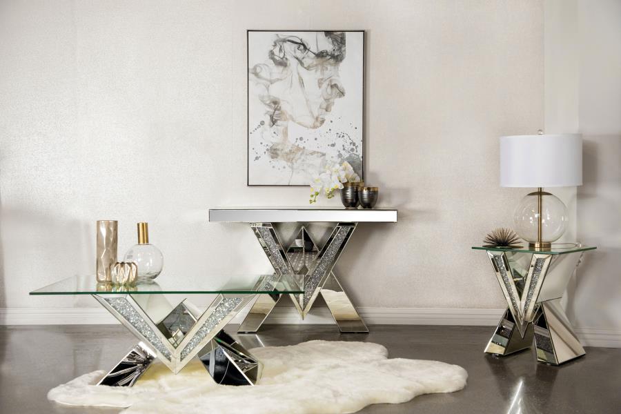 Taffeta Silver Sofa Table - MyWaynesHome #