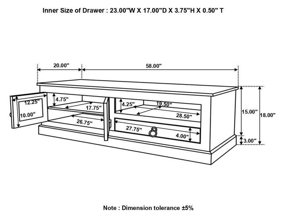 Zabel Brown 58" Tv Stand - MyWaynesHome #