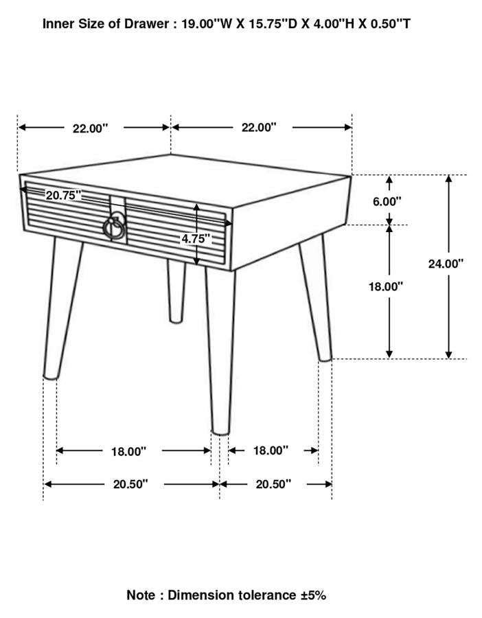Zabel Brown End Table - MyWaynesHome #