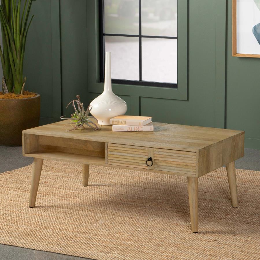 Zabel Brown Coffee Table - MyWaynesHome #