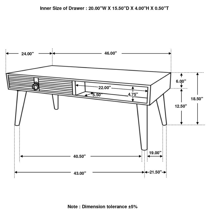 Zabel Brown Coffee Table - MyWaynesHome #
