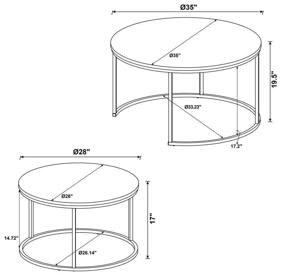 Lainey Grey 2 Pc Nesting Coffee Table - MyWaynesHome #