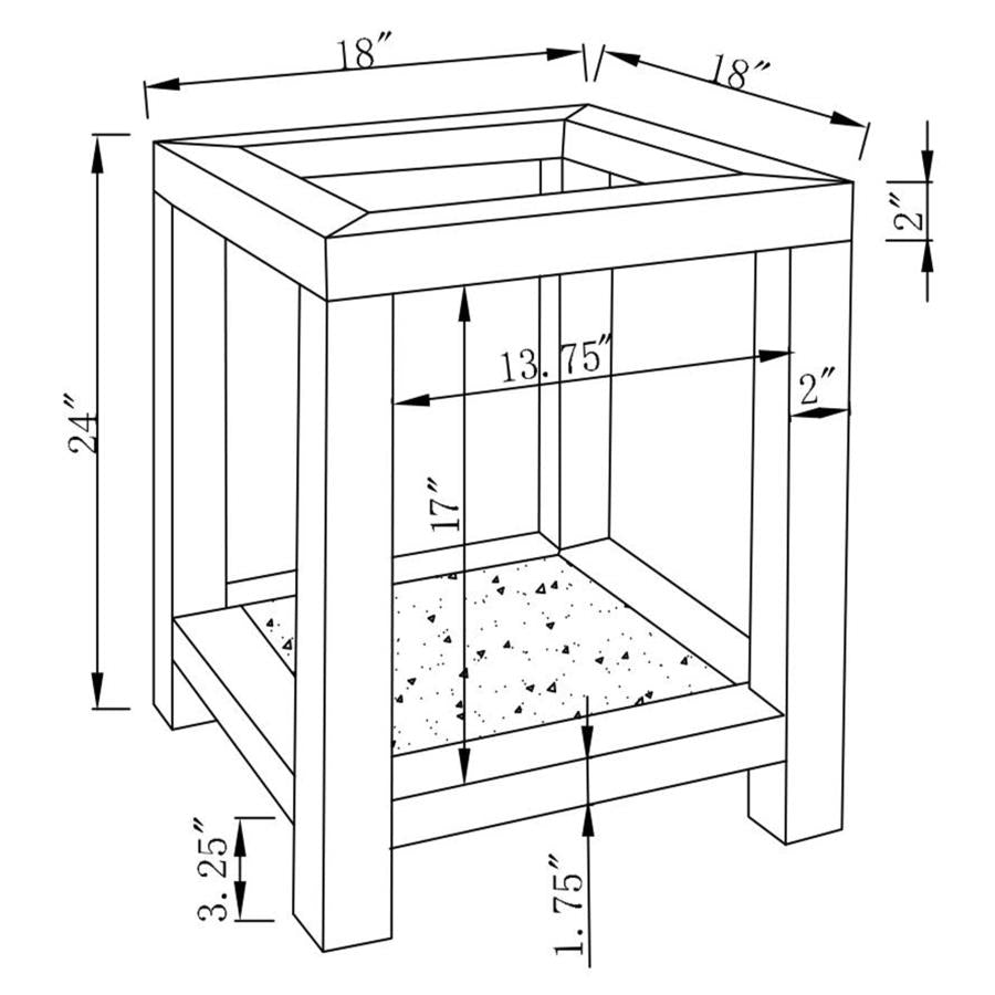 Valentina Silver End Table - MyWaynesHome #