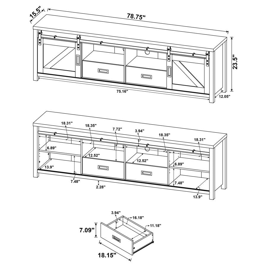 Madra Brown 79" Tv Stand - MyWaynesHome #