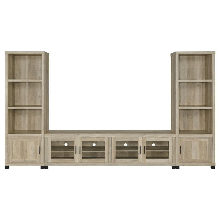 Sachin Brown 3 Pc Entertainment Center - MyWaynesHome #
