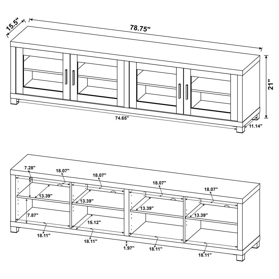 Sachin Brown 79" Tv Stand - MyWaynesHome #